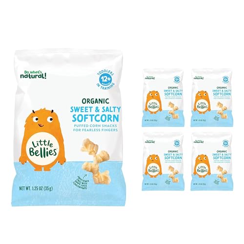 Image 1 of Default Title for the product Little Bellies Organic Sweet & Salty Softcorn Toddler Snack (5 x 1.25 oz Individual Packs)