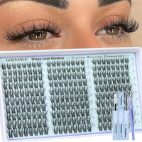 Thumbnail for Image 8 of F-wispy lash cluster kit 10-16 for the product Goddvenus Manga Lash Clusters Natural Wispy Eyelash Extensions