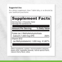 Thumbnail for Image 6 of DAVINCI Labs Active Folate B12 Chewable, 60 Chewable Tablets