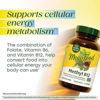 Thumbnail for Image 4 of MegaFood Methyl B12, Cellular Energy Metabolism Support, 90 Mini Tablets
