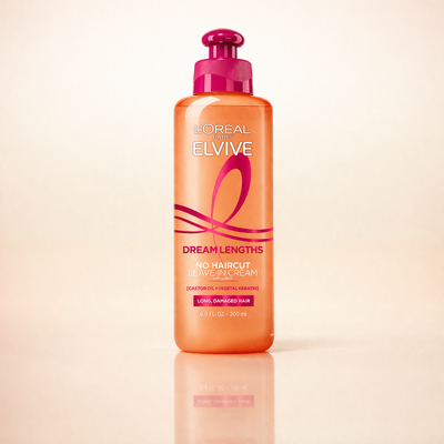 Image 1 of L'Oreal Paris Elvive Dream Lengths No Haircut Cream Leave In Conditioner, 6.8 fl. oz.