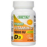 Thumbnail for Deva Vegan Vitamins Vegan Vitamin D3 1000 IU 90 Veg Tabs
