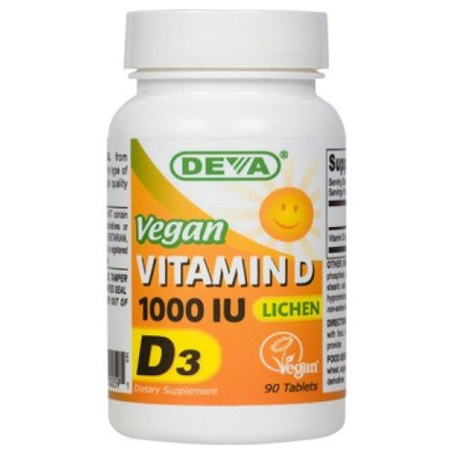 Deva Vegan Vitamins Vegan Vitamin D3 1000 IU 90 Veg Tabs