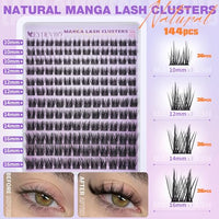 Thumbnail for Image 3 of EYDEVRO Manga Lash Clusters Kit Wispy Natural Cluster Eyelash Extensions