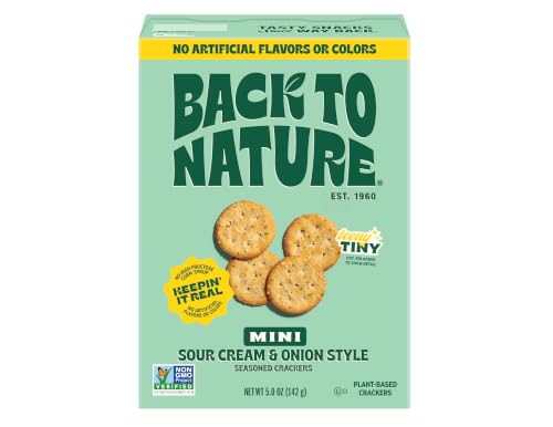 Image 1 of Default Title for the product Back to Nature Sour Cream & Onion Style Mini Seasoned Crackers 5 oz Box