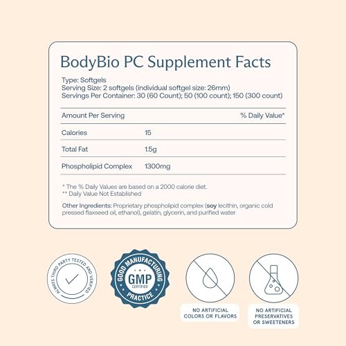 Image 9 of BodyBio PC - Phosphatidylcholine for Brain, Cellular & Cognitive Health