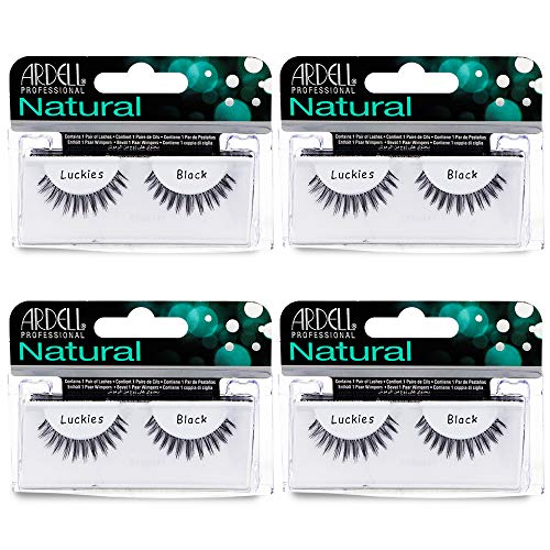 Image 1 of Default Title for the product Ardell Natural False Eyelashes Luckies Style Black 4 Pack