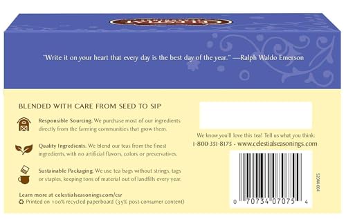 Image 2 of Celestial Seasonings Herbal Tea, True Blueberry, 20 Count (Pack of 3)