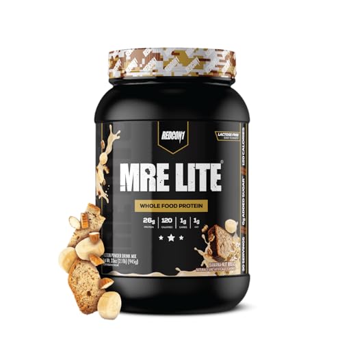 Image 1 of Default Title for the product REDCON1 MRE LITE Whole Food Protein Powder, Banana Nut Bread - Lactose Free & Sugar Free Meal Replacement with Animal Protein Blends - Easy to Digest Formula - Only 1g Carb per Serving (30 Servings)