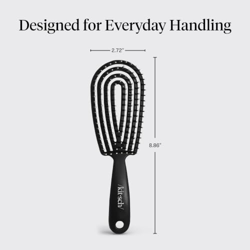 Image 4 of Kitsch Flexi Flow Detangler Brush, Hair Brushes For Women - Black