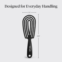 Thumbnail for Image 4 of Kitsch Flexi Flow Detangler Brush, Hair Brushes For Women - Black