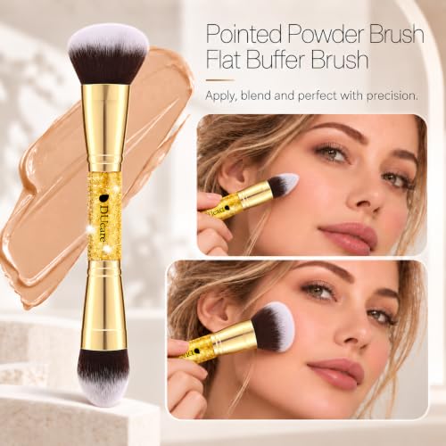 Image 5 of DUcare 2Pcs Double Ended Foundation Brush Set