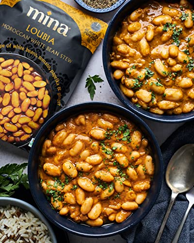 Image 5 of Mina Loubia Moroccan White Bean Stew, 13g Plant Protein, Ready in Minutes, Vegan Friendly, Gluten Free, Kosher & Non-GMO, 10 Ounce (Pack of 6)