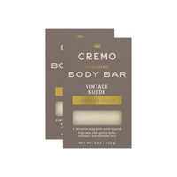 Thumbnail for Image 1 of Default Title for the product Cremo Exfoliating Body Bar for Men, Vintage Suede Scent, 5oz Pack of 2