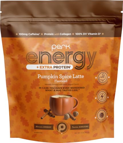 Image 1 of Default Title for the product Perk Energy + Extra Protein Powder (Pumpkin Spice Latte) 1.3 LB