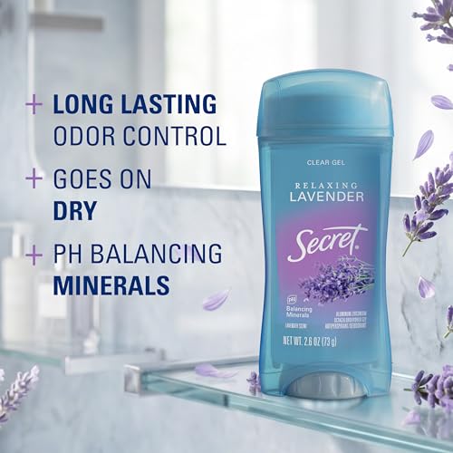 Image 2 of Secret Antiperspirant Deodorant for Women, Lavender Scent, 2.6 oz Pack of 3