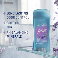 Thumbnail for Image 2 of Secret Antiperspirant Deodorant for Women, Lavender Scent, 2.6 oz Pack of 3