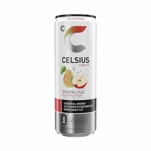 Image 1 of Default Title for the product CELSIUS Sparkling Fuji Apple Pear Functional Essential Energy Drink 12 Fl Oz
