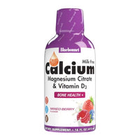 Thumbnail for Image 2 of Mixed Berry / 16 Fl Oz (Pack of 1) for the product Bluebonnet Nutrition Liquid Calcium Citrate Magnesium Citrate Vitamin D3 Bone Health