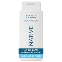 Thumbnail for Image 1 of Default Title for the product Native Clean Body Wash for Women & Men, Sea Salt & Cedar Scent, 18 Fl Oz (Pack of 6)