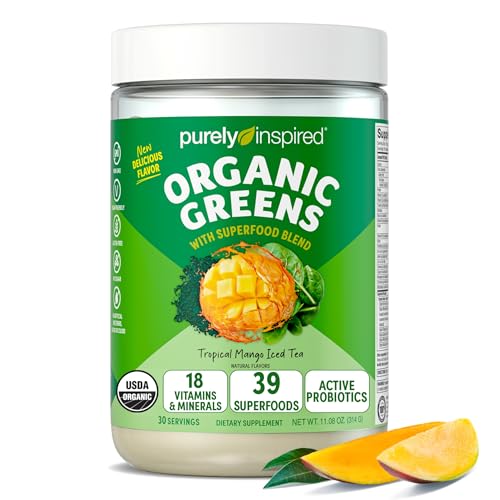 Image 1 of Default Title for the product Purely Inspired Organic Green Powder Mix, Tropical Mango Iced Tea Flavor