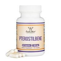Thumbnail for Image 1 of 60 Count (Pack of 1) for the product Double Wood Supplements Pterostilbene 100mg, Potent Antioxidant, Superior to Resveratrol, 60 Caps