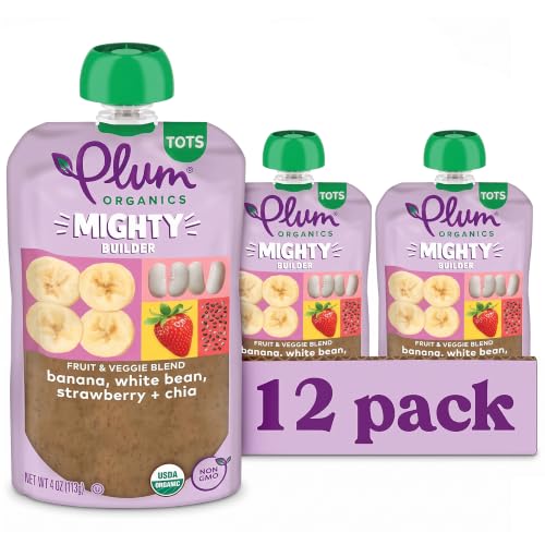 Image 1 of Default Title for the product Plum Organics Mighty Builder Organic Toddler Food, 4 oz Pouch, 12 Pack