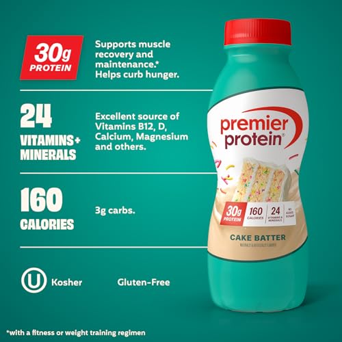 Image 2 of Premier Protein 30g High Protein Shake, Cake Batter, 12 Pack