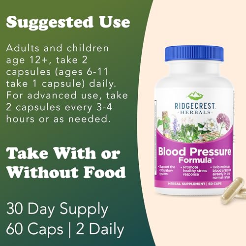 Image 5 of RidgeCrest Herbals Blood Pressure Herbal Formula Circulation Support 60 Ct