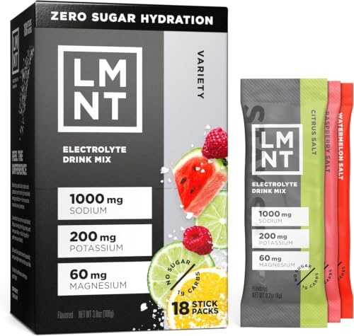 Image 1 of Variety Pack / 18 Count for the product Drink LMNT Zero Sugar Electrolytes Drink Mix