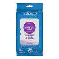 Thumbnail for Image 1 of Default Title for the product Dr. Brown's Tooth and Gum Healthy Wipes, Fluoride-Free Oral Care for Babies, Grape Flavor, 30 count, 1-Pack
