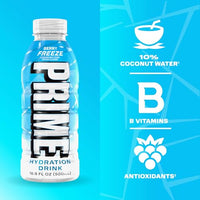 Thumbnail for Image 4 of PRIME Hydration BERRY FREEZE, Sports Drinks, Electrolyte Enhanced for Ultimate Hydration, 250mg BCAAs, B Vitamins, Antioxidants, Low Sugar, 16.9 Fl Oz, 12 Pack