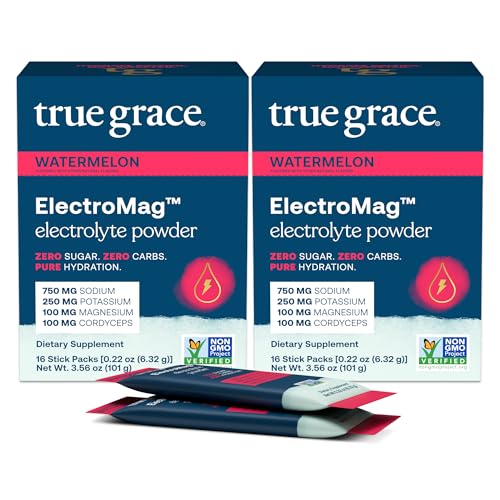 Image 12 of Watermelon / 32 Stick Packs for the product True Grace ElectroMag Electrolyte Powder