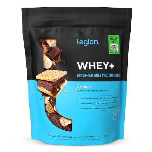 Image 16 of Smores / 30 Servings (Pack of 1) for the product Legion Whey+ Protein Isolate Grass Fed