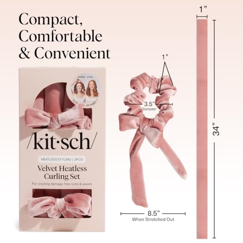 Image 5 of Kitsch Velvet Heatless Curls Overnight Set - Terracotta