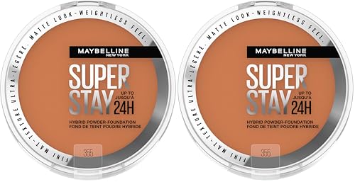 Image 22 of SUPERSTAY POWDER 355 / 0.2 Ounce (Pack of 2) for the product MAYBELLINE Super Stay Up To 24HR Hybrid Powder-Foundation