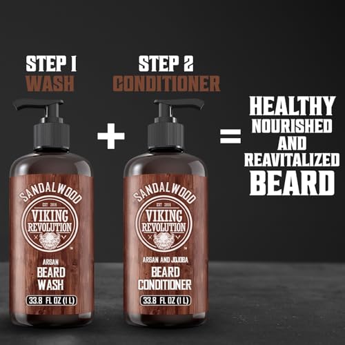 Image 6 of Viking Revolution Beard Conditioner - Sandalwood - 33.8 fl oz