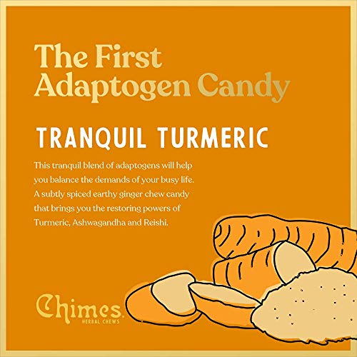 Image 6 of Chimes Tranquil Turmeric Adaptogen Ginger Chews Candy - 2 Pack