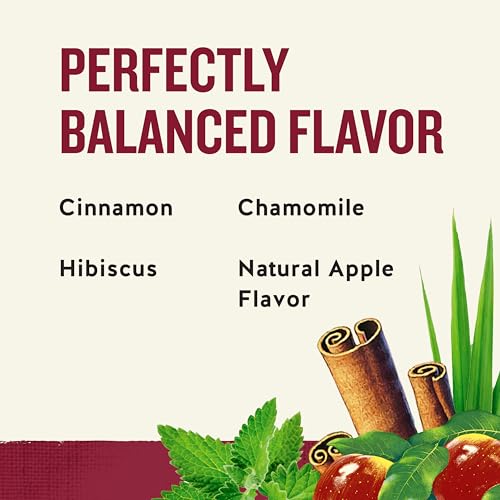 Image 3 of Celestial Seasonings Cinnamon Apple Spice Herbal Tea, Caffeine Free, 20 Tea Bags Box (Pack of 6)