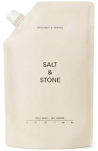 Image 8 of Bergamot & Hinoki / 32 Fl Oz (Pack of 1) for the product Salt & Stone Body Wash for Women & Men