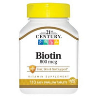 Thumbnail for 21st Century Biotin 800 mcg 110 Tabs