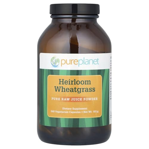 Image 1 of Default Title for the product PURE PLANET Heirloom Wheatgrass Vegetarian Capsules, 240 Count