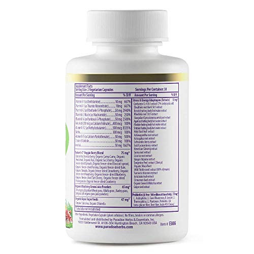 Image 3 of Paradise Herbs Earth's Blend B-Complex Methylated 60 Capsules