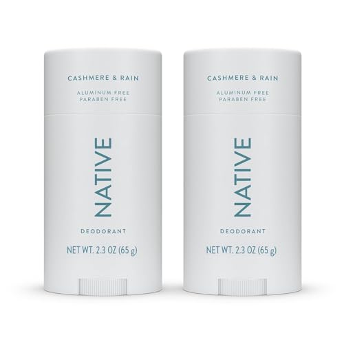 Image 1 of Default Title for the product Native Deodorant Contains Naturally Derived Ingredients, 72 Hour Odor Control, Deodorant for Women and Men, Aluminum Free, Cashmere & Rain Scent, 2.3 Ounce (Pack of 12)