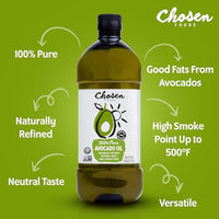 Thumbnail for Image 6 of Chosen Foods 100% Pure Avocado Oil for Cooking - 1.75L