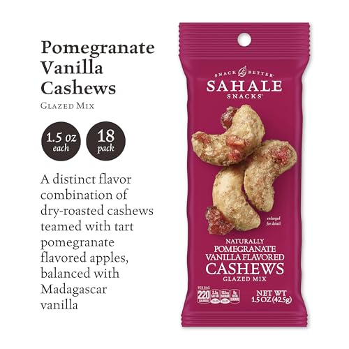 Image 5 of Sahale Snacks Pomegranate Vanilla Cashews, 1.5 oz Bags (18 Packs)