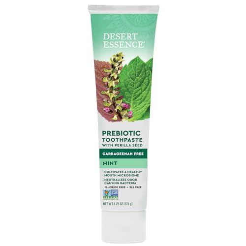Image 2 of Desert Essence Prebiotic Mint Toothpaste, Fluoride Free, 6.25 oz