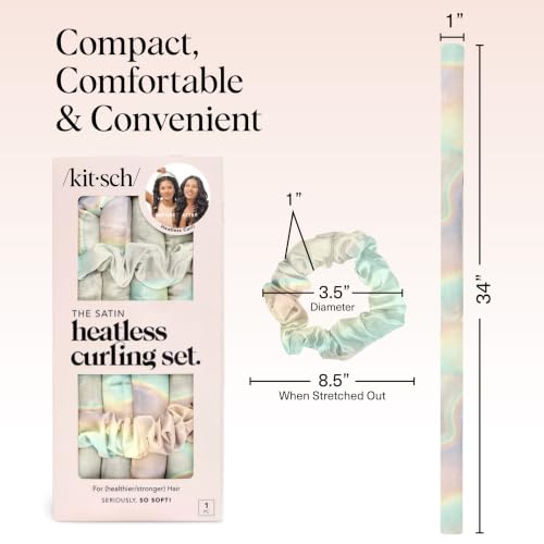 Image 5 of Kitsch Satin Heatless Curls Overnight Set - Aura
