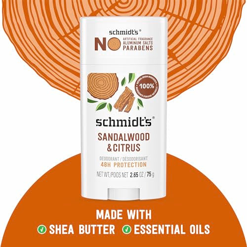 Image 4 of Schmidt's Aluminum-Free Vegan Deodorant Sandalwood & Citrus 2.65 oz