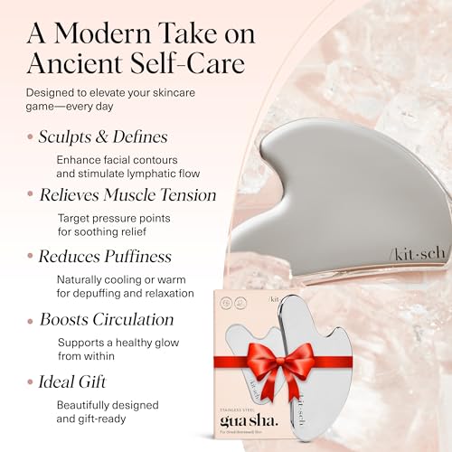 Image 5 of Kitsch Stainless Steel Guasha Tool for Face